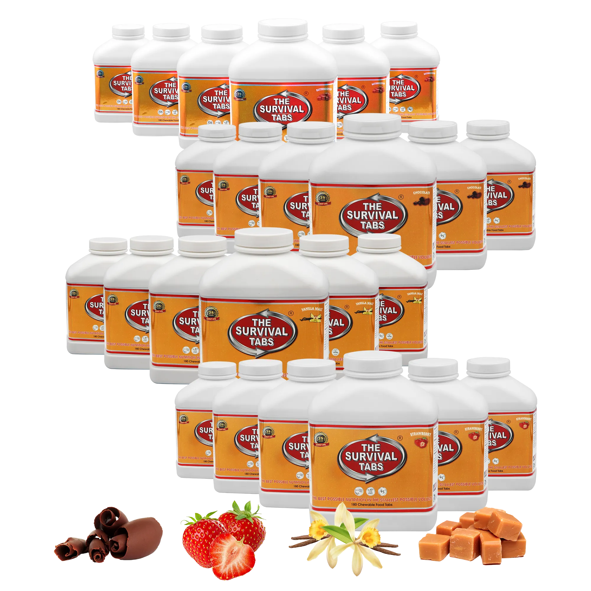 1-year emergency survival food supply mix flavor 25year shelf life none GMO gluten-free