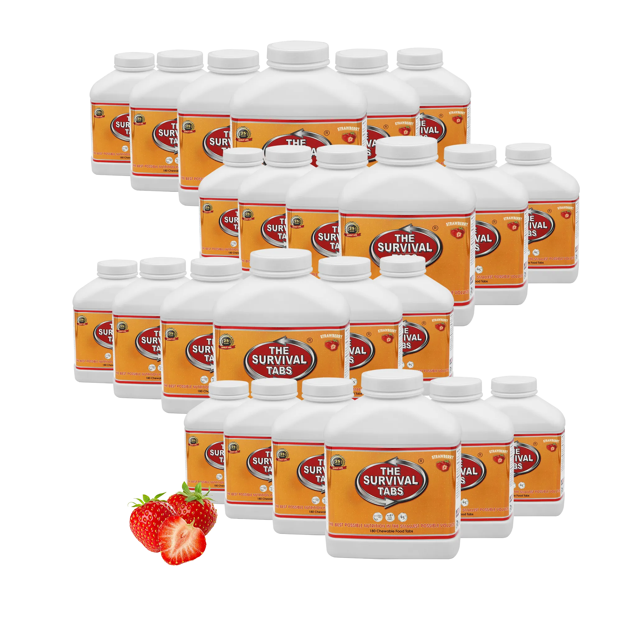 1-year survival tabs strawberry 25year shelf life none GMO gluten-free