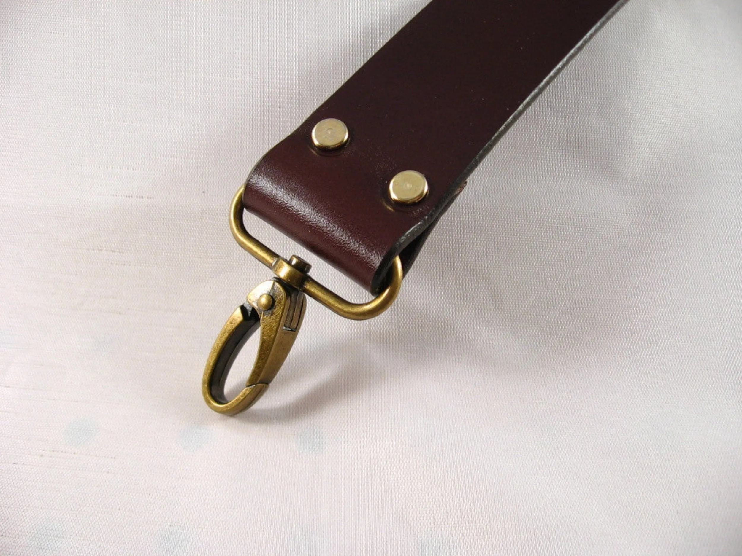 1.5" Sturdy Leather Adjustable Crossbody Luggage Bag Replacement Strap 6 lengths