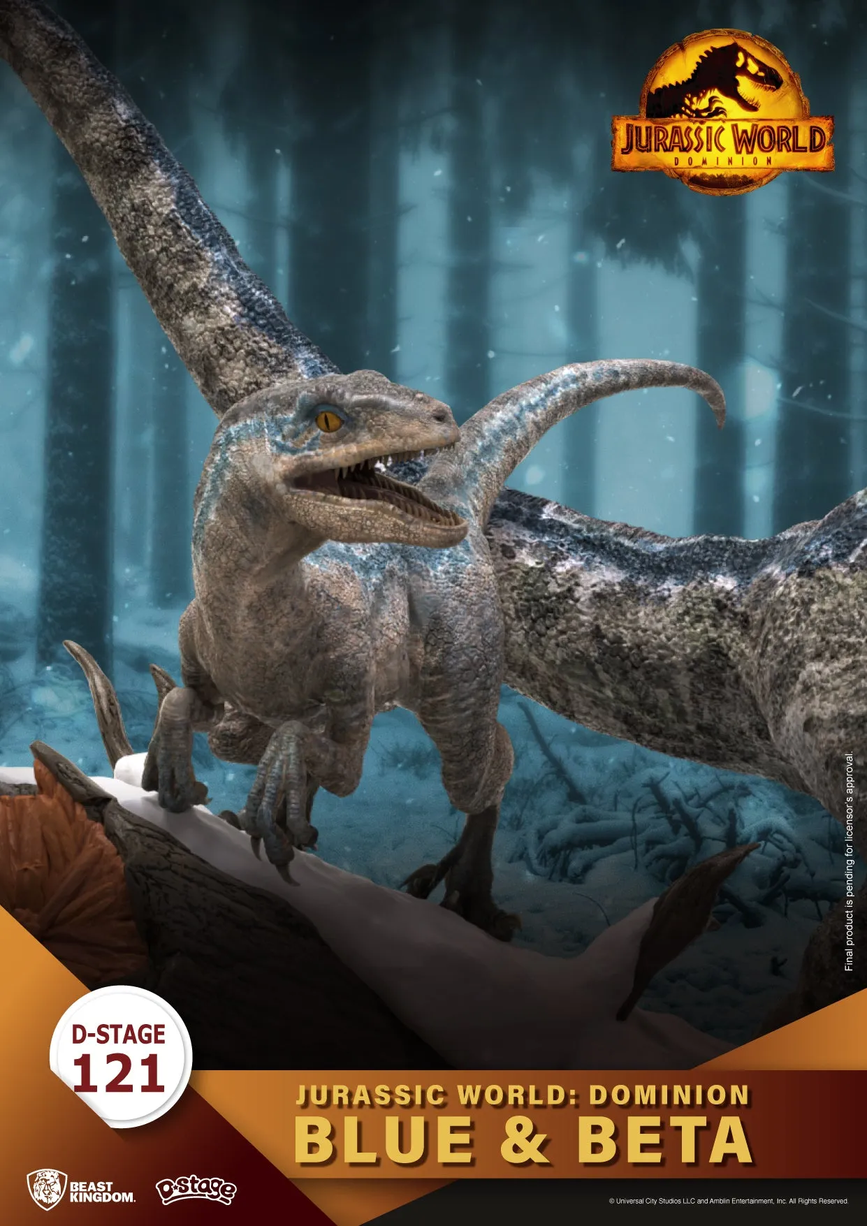 Beast Kingdom DS-121 Jurassic World: Dominion-Blue & Beta Diorama Stage D-Stage Figure Statue