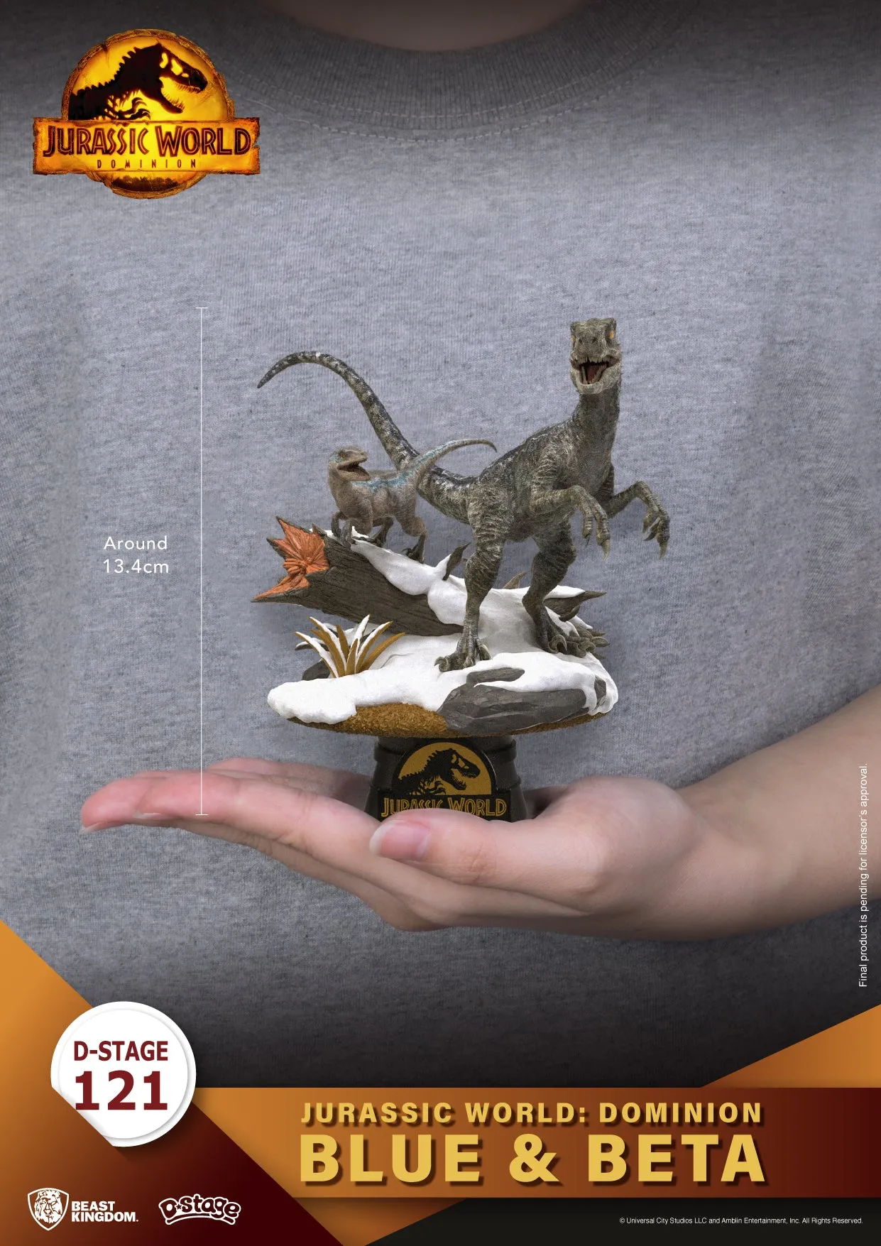 Beast Kingdom DS-121 Jurassic World: Dominion-Blue & Beta Diorama Stage D-Stage Figure Statue