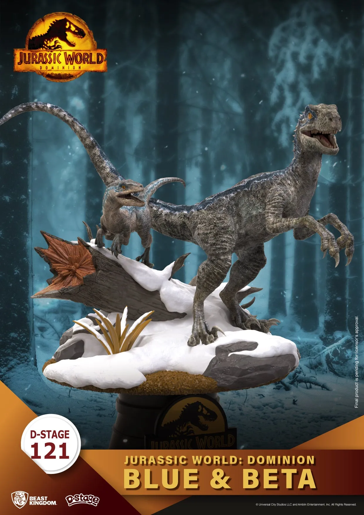 Beast Kingdom DS-121 Jurassic World: Dominion-Blue & Beta Diorama Stage D-Stage Figure Statue