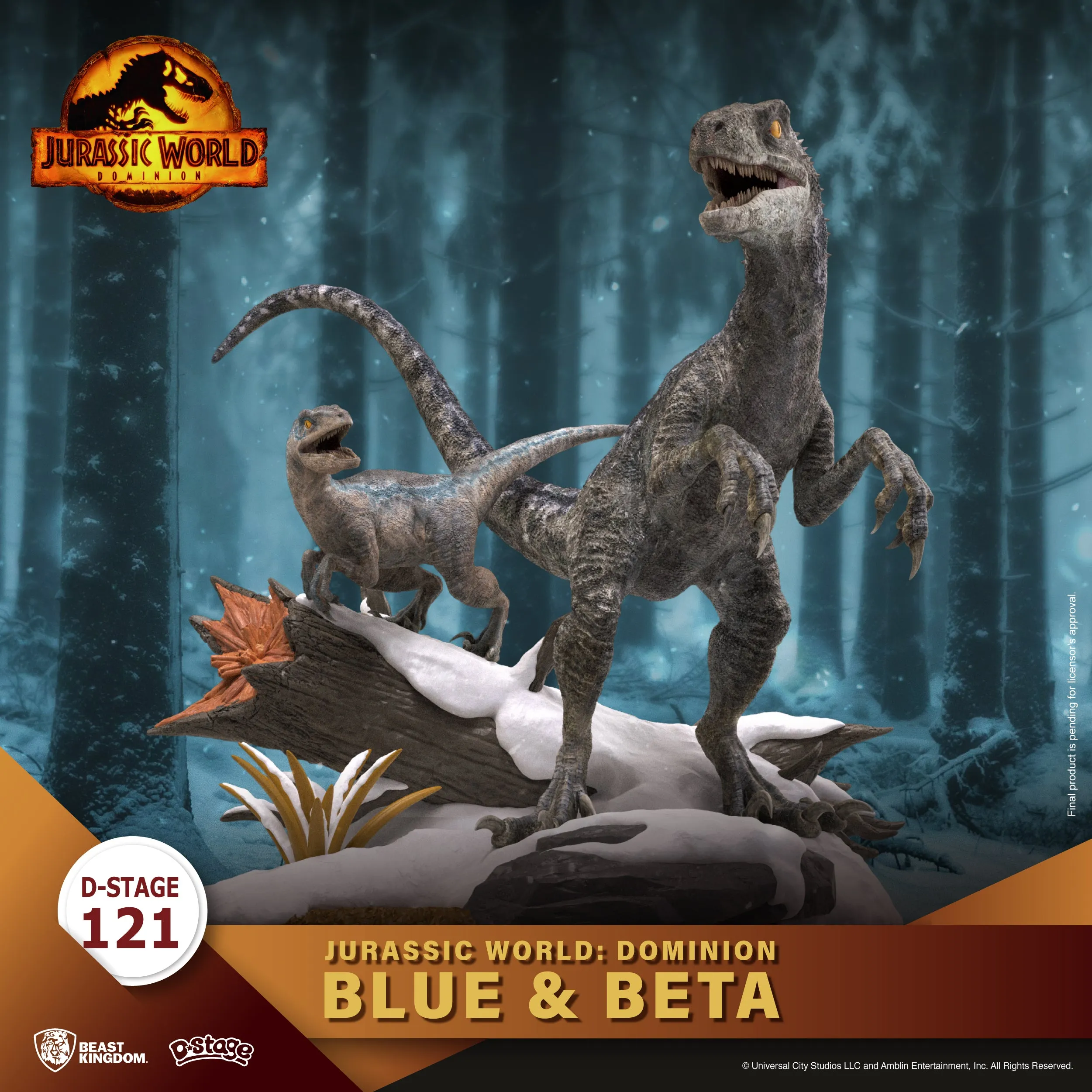 Beast Kingdom DS-121 Jurassic World: Dominion-Blue & Beta Diorama Stage D-Stage Figure Statue
