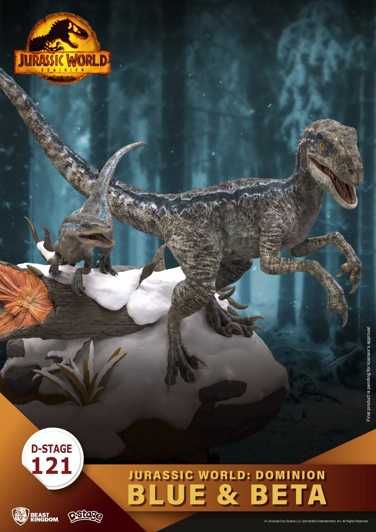 Beast Kingdom DS-121 Jurassic World: Dominion-Blue & Beta Diorama Stage D-Stage Figure Statue