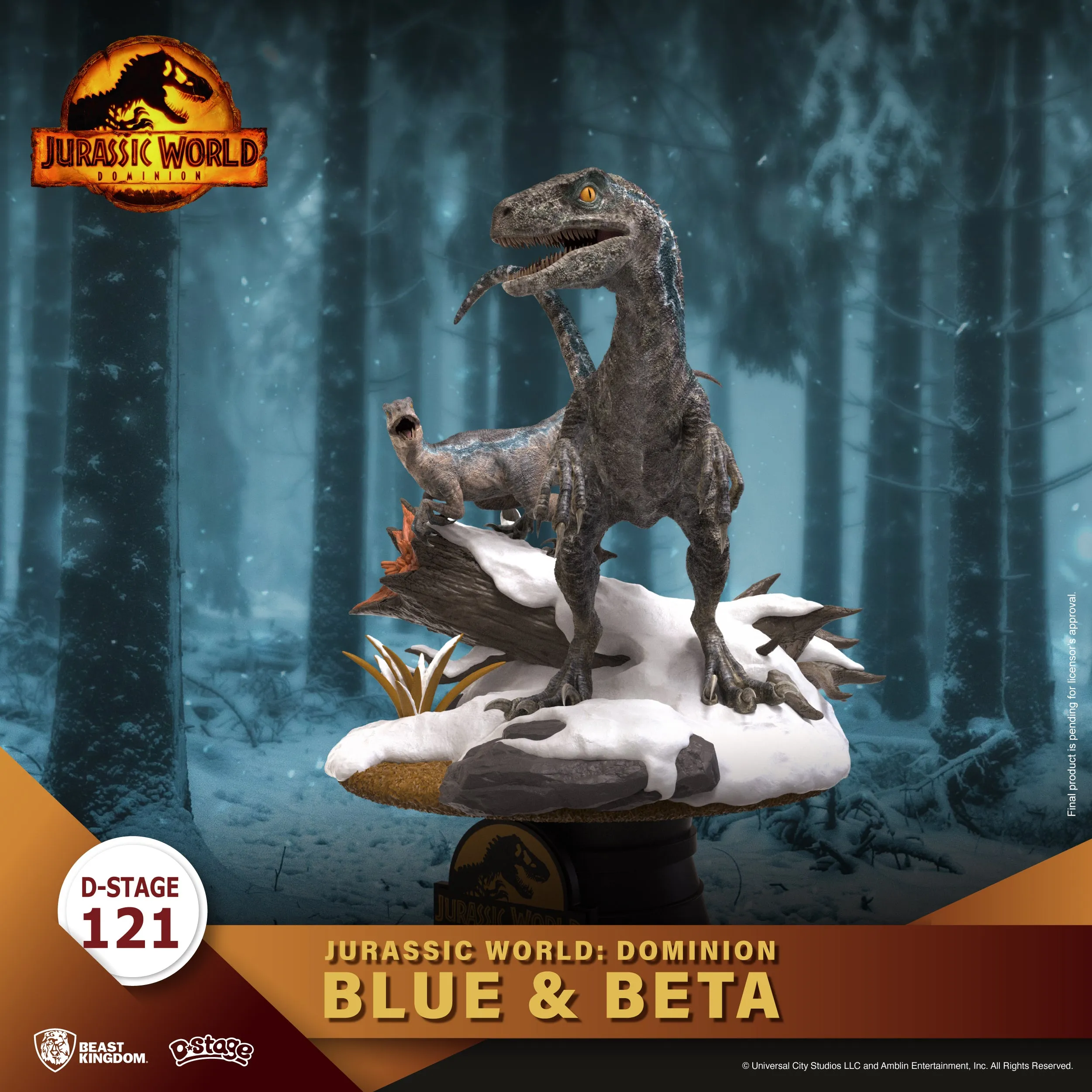 Beast Kingdom DS-121 Jurassic World: Dominion-Blue & Beta Diorama Stage D-Stage Figure Statue