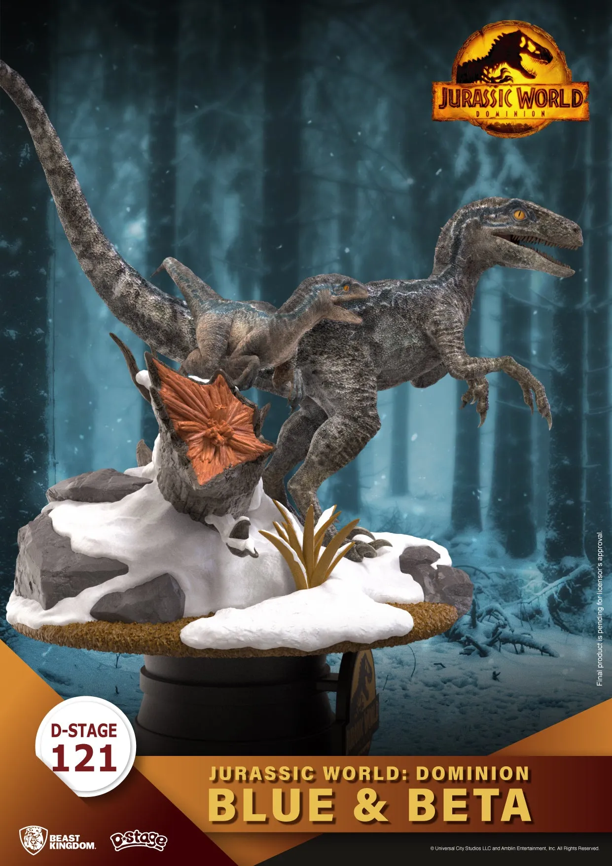Beast Kingdom DS-121 Jurassic World: Dominion-Blue & Beta Diorama Stage D-Stage Figure Statue