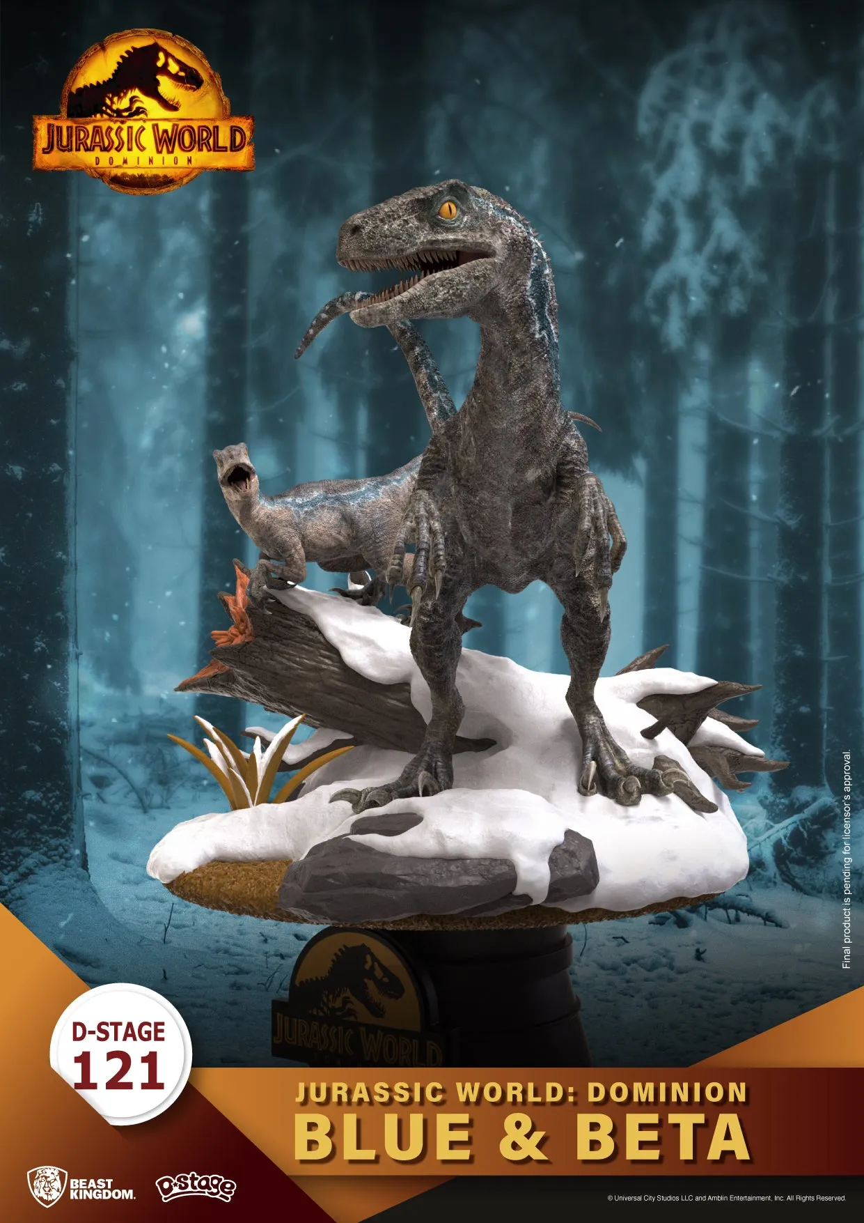 Beast Kingdom DS-121 Jurassic World: Dominion-Blue & Beta Diorama Stage D-Stage Figure Statue