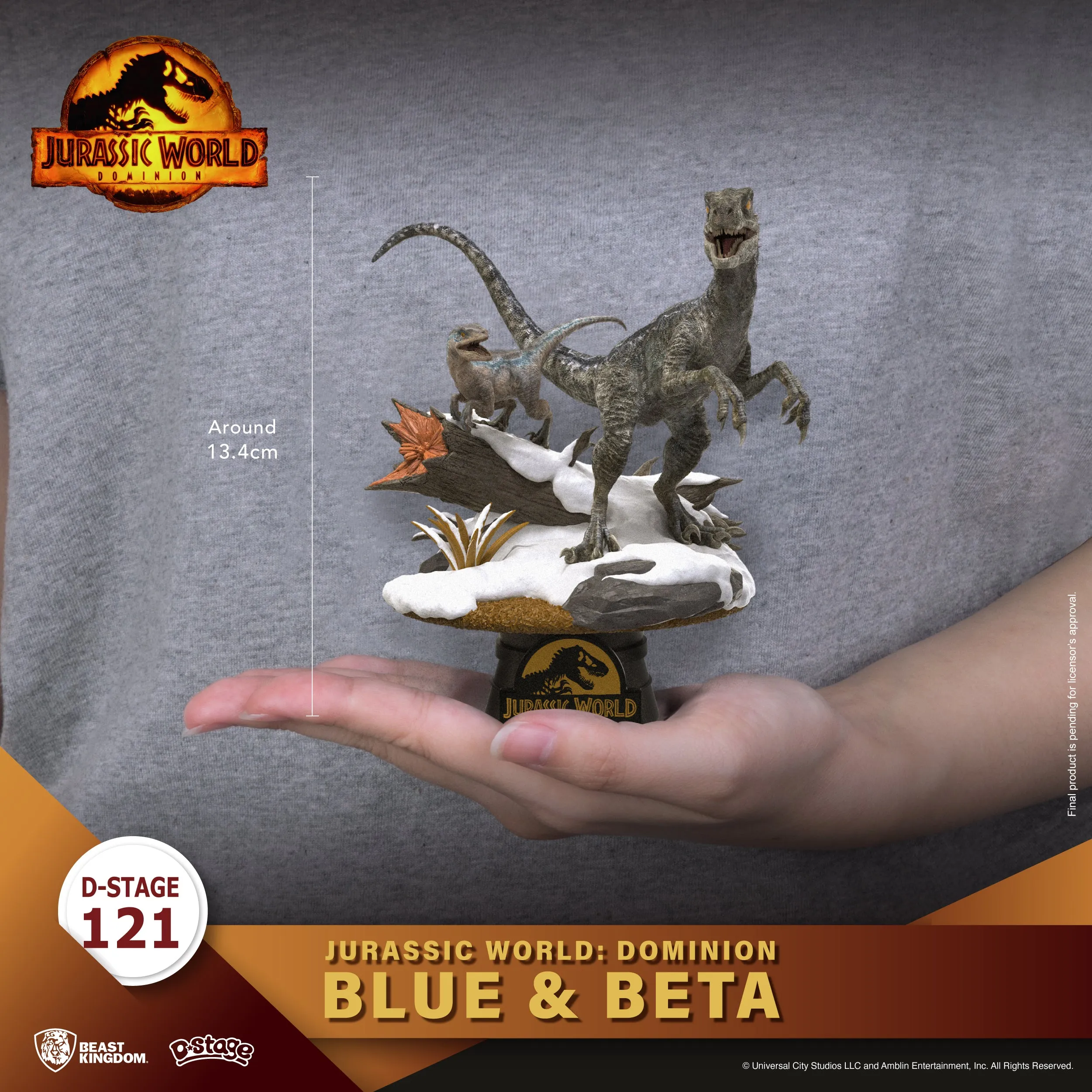 Beast Kingdom DS-121 Jurassic World: Dominion-Blue & Beta Diorama Stage D-Stage Figure Statue