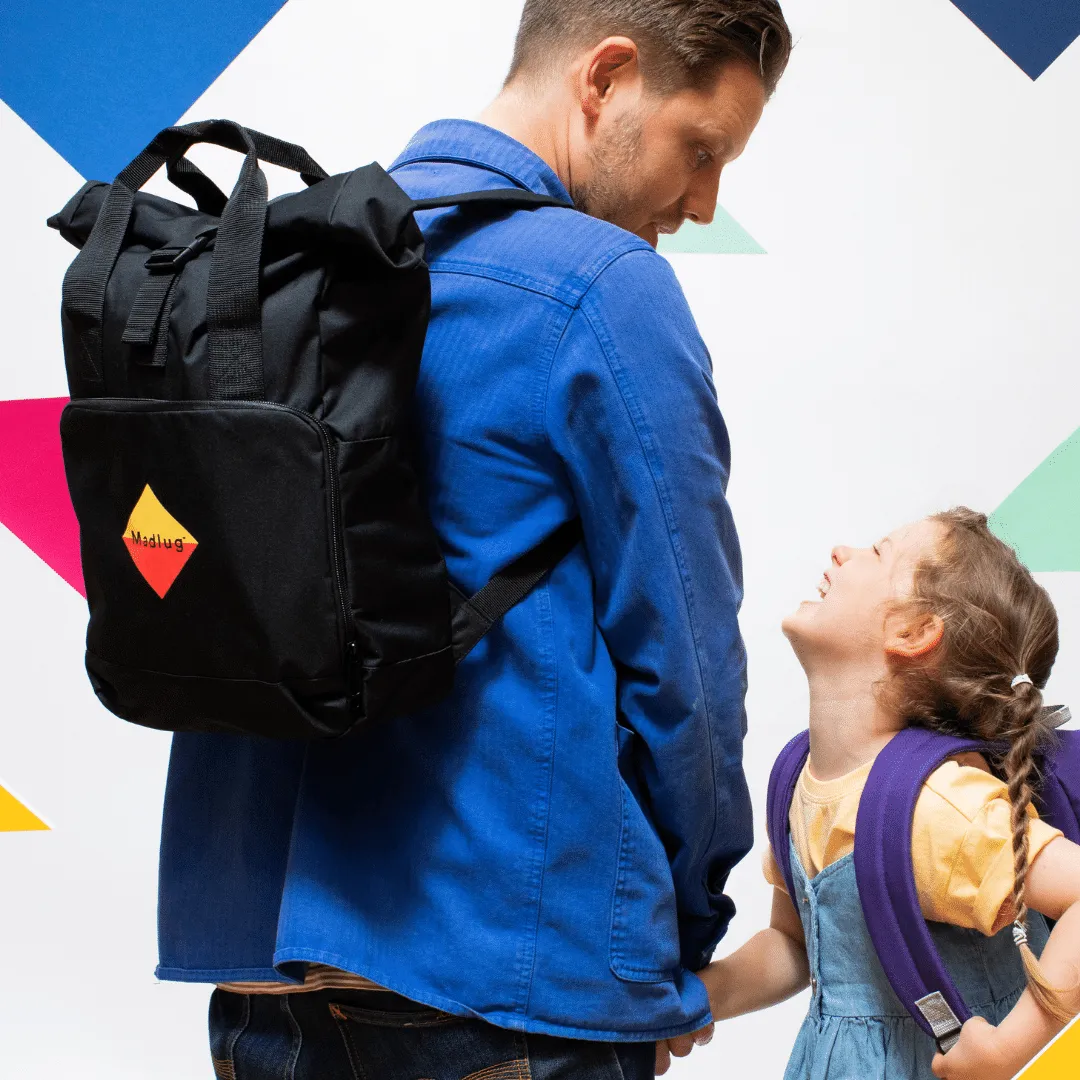 Black Roll-Top Backpack
