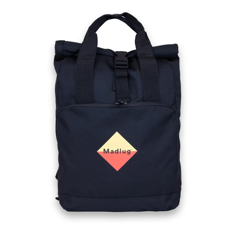 Black Roll-Top Backpack