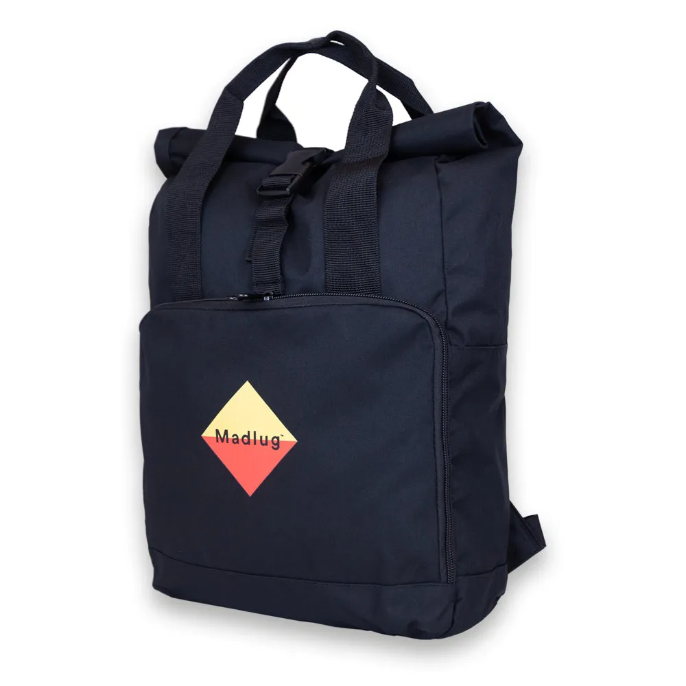 Black Roll-Top Backpack
