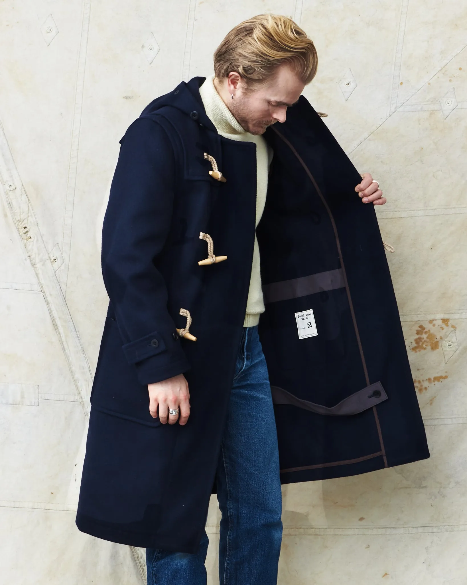 Buzz Rickson's Wool Duffle Coat Navy BR15164