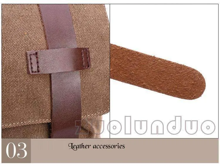 Canvas & Leather Travel Backpack