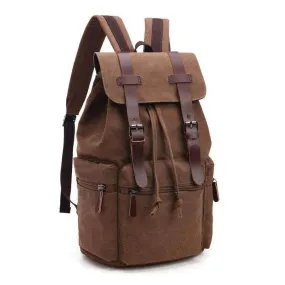 Canvas & Leather Travel Backpack