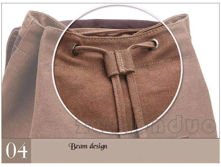 Canvas & Leather Travel Backpack