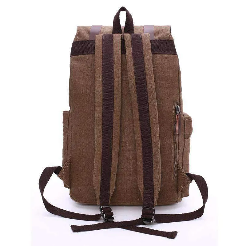 Canvas & Leather Travel Backpack