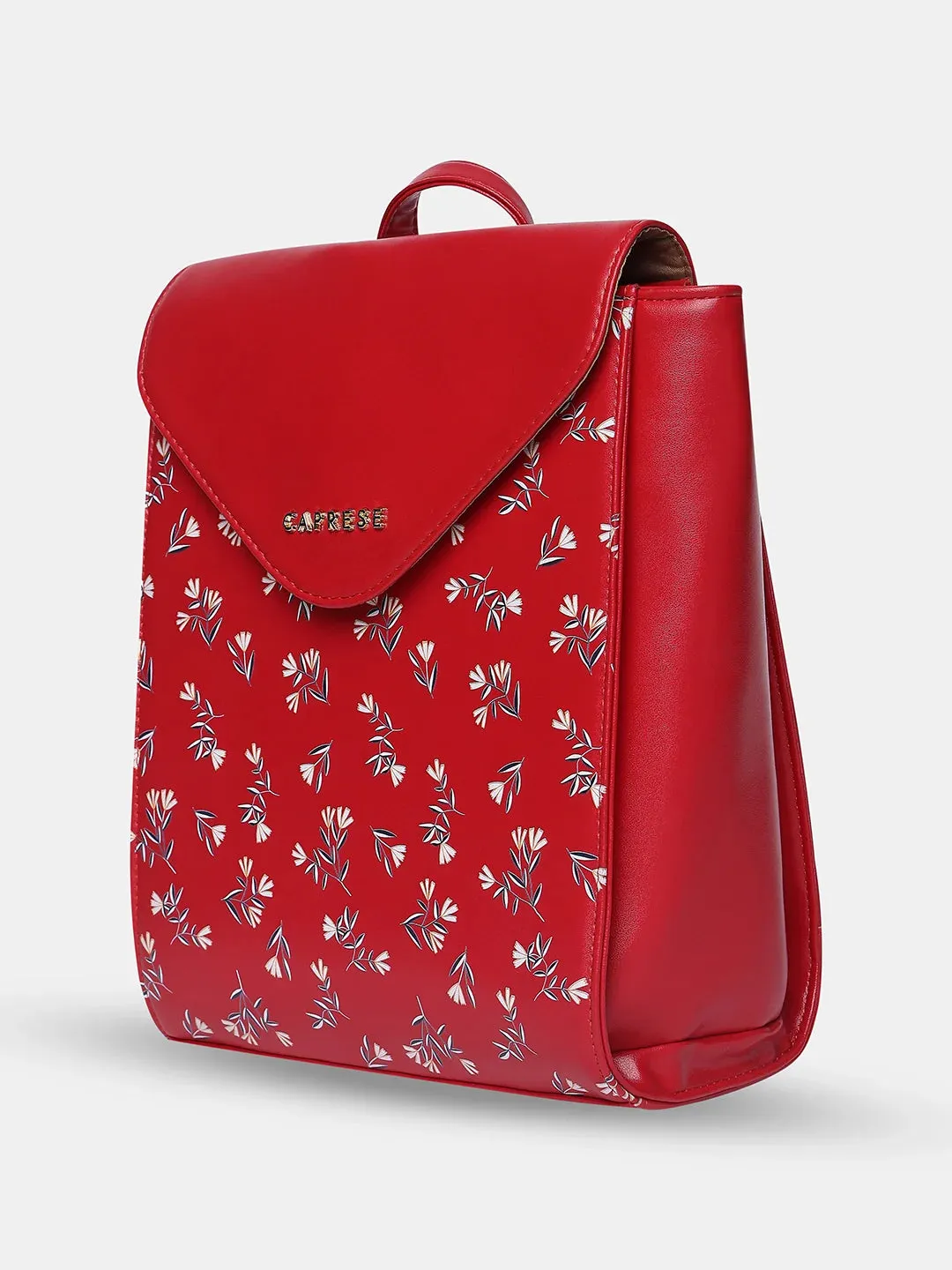 Caprese Merida Backpack Large Printed Women'S Bag Red