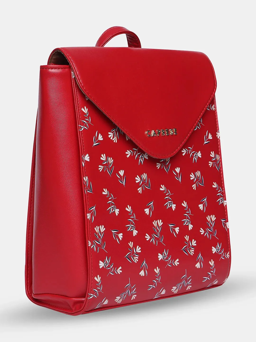 Caprese Merida Backpack Large Printed Women'S Bag Red