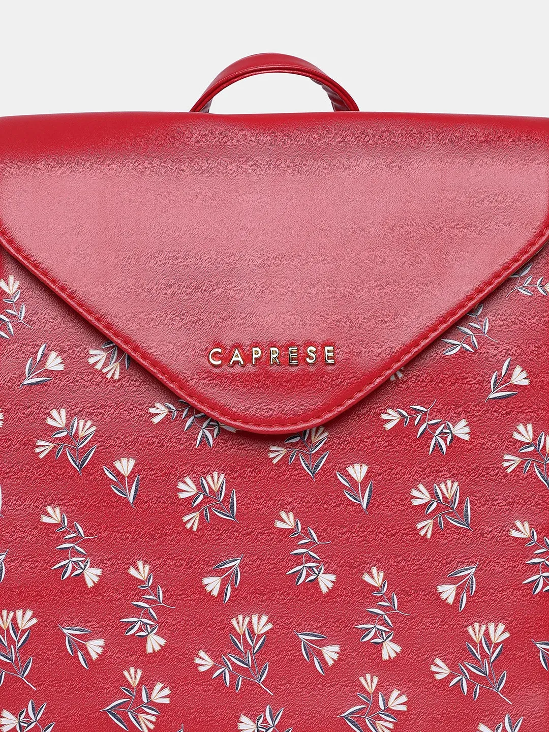 Caprese Merida Backpack Large Printed Women'S Bag Red