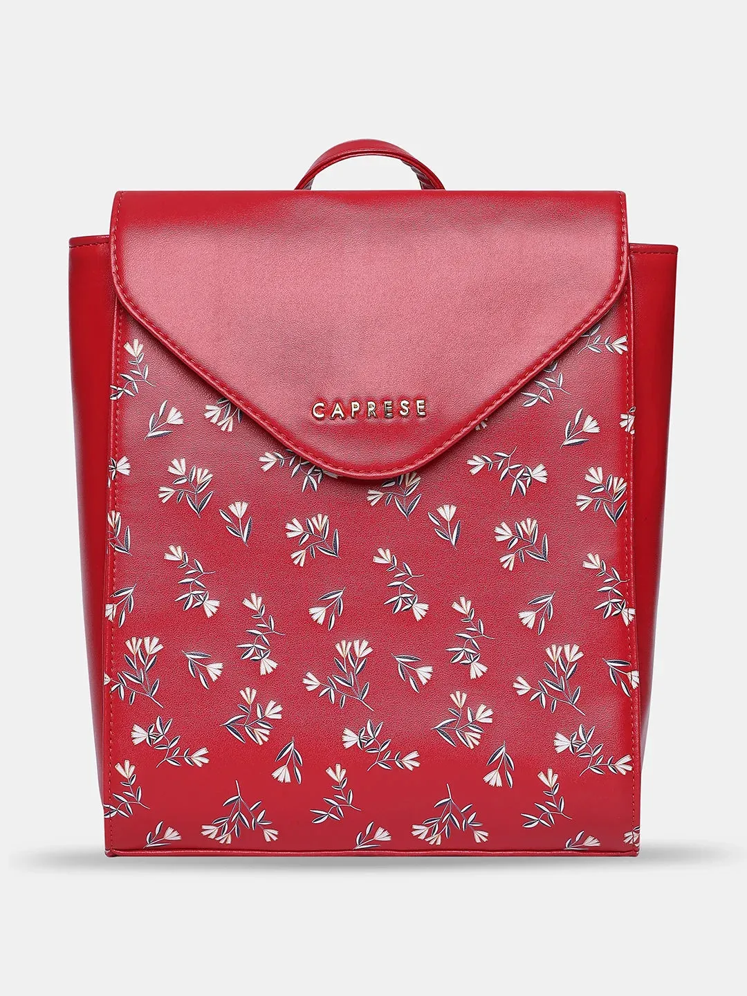 Caprese Merida Backpack Large Printed Women'S Bag Red
