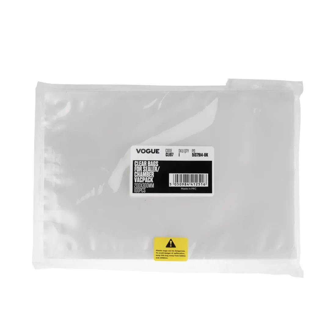 CL197 Vogue Vacuum Flat Bags 200 x 300mm (Pack of 100)