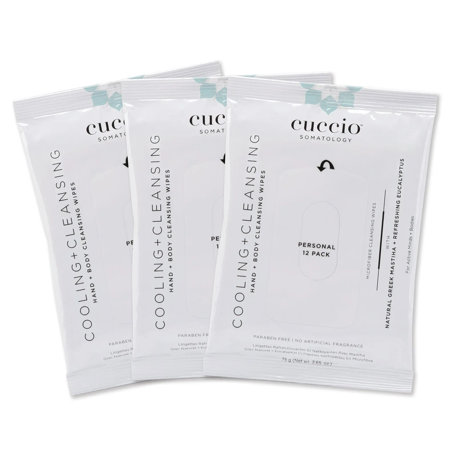 COOLING   CLEANSING ACTIVE BODY WIPES - 3 PACKS