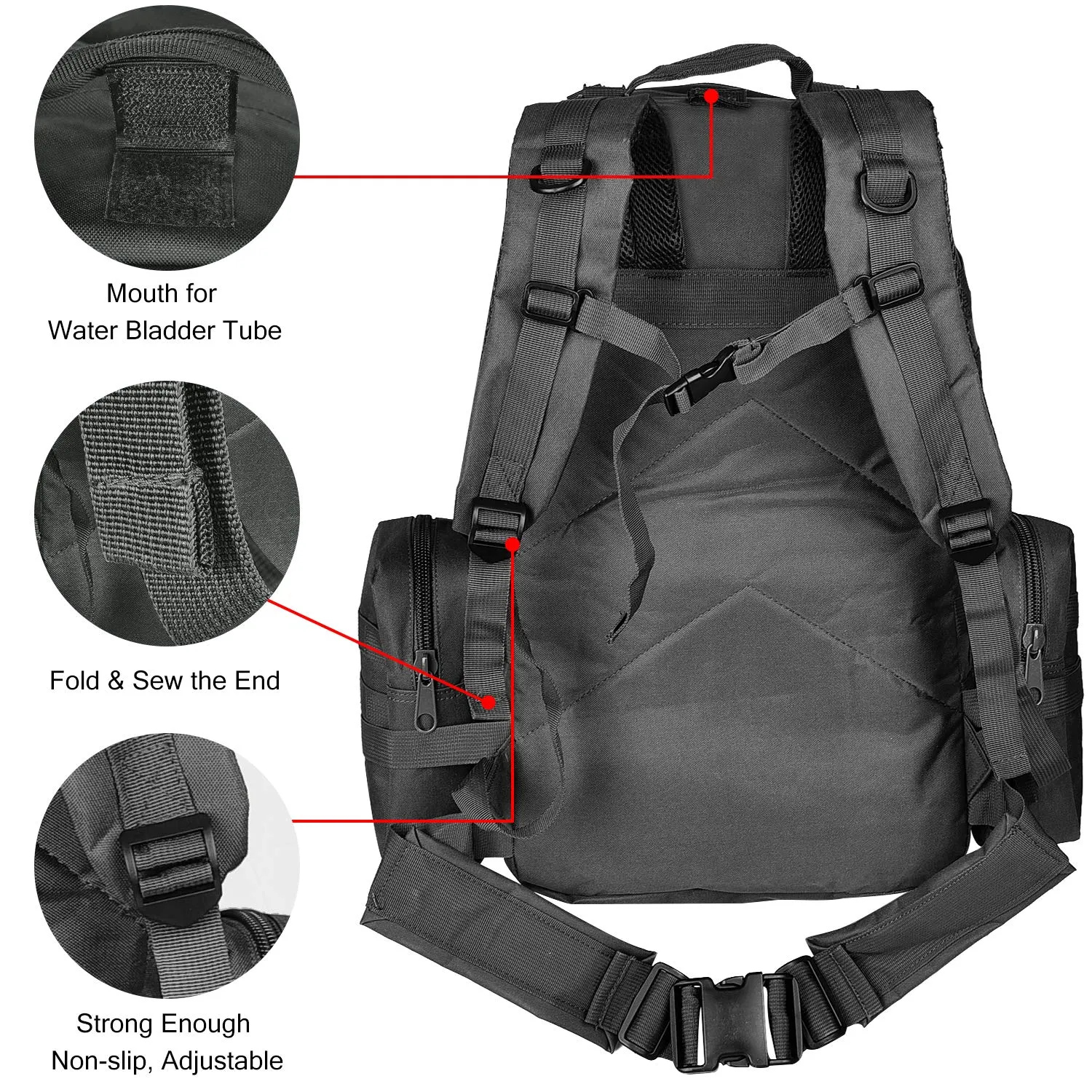 CVLIFE Military Tactical Backpack Army Assault Pack Built-up Molle Bag Rucksack