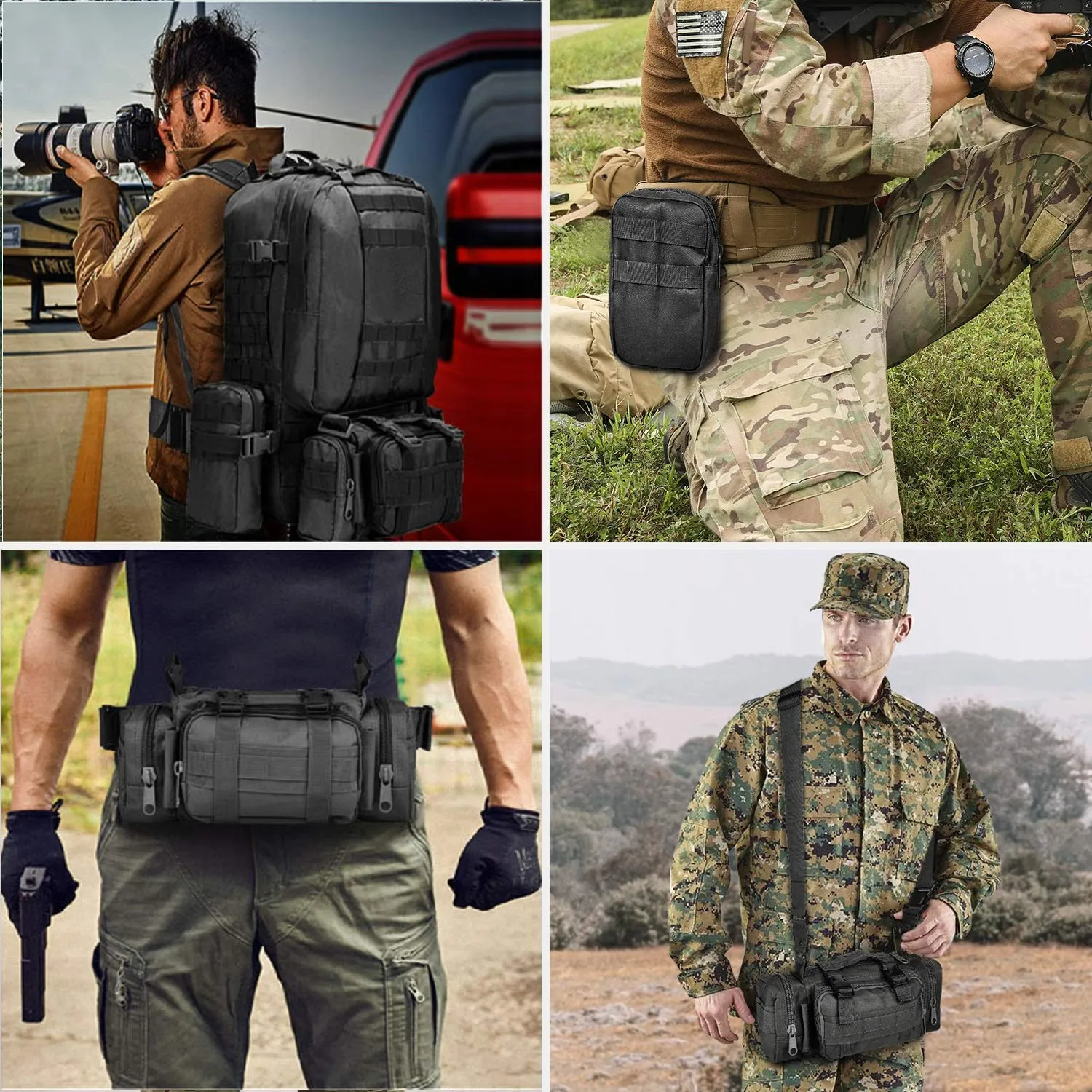 CVLIFE Military Tactical Backpack Army Assault Pack Built-up Molle Bag Rucksack