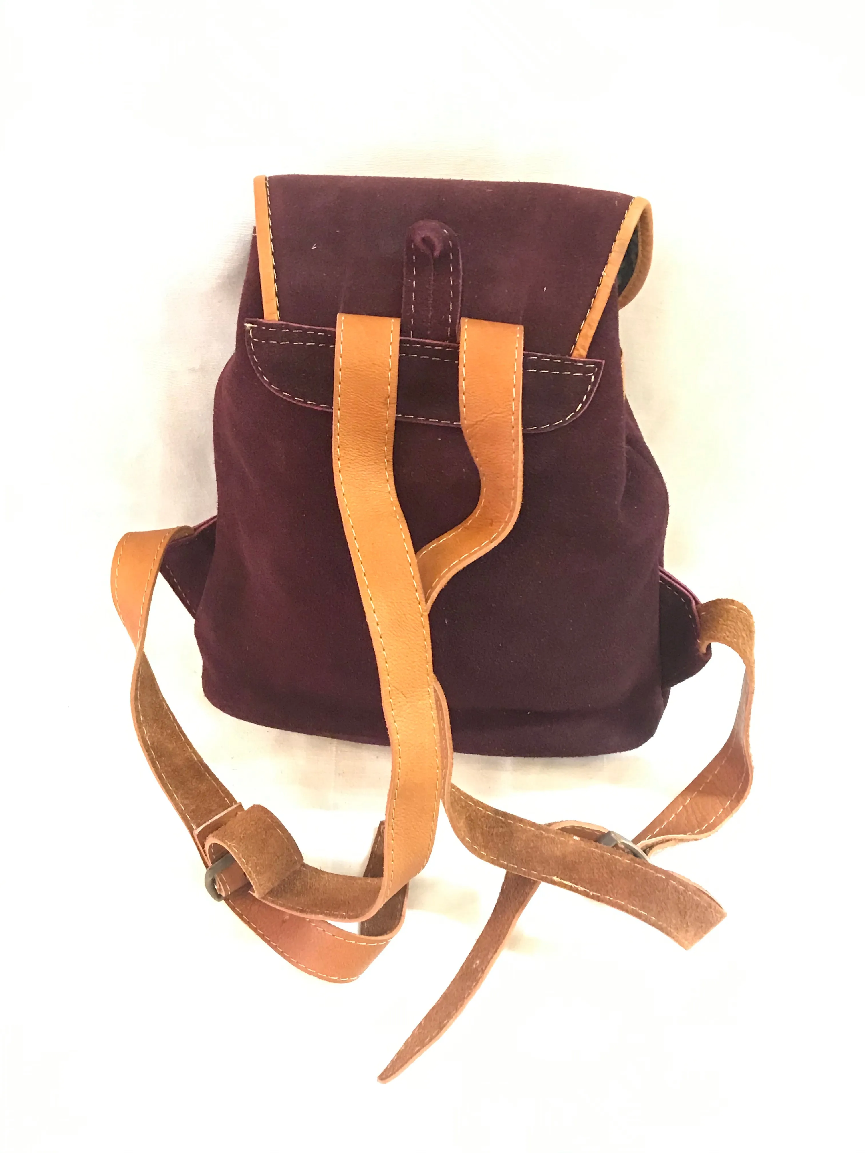 Diamond Cutout Suede Mini Backpack