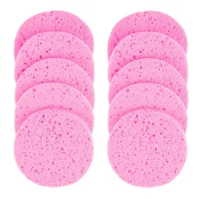 Face Round Makeup Remover Tool: Natural Wood Pulp Sponge, Cellulose Compress Cosmetic Puff, Facial Washing Sponge (5/10pcs, 6/7/8/9cm).