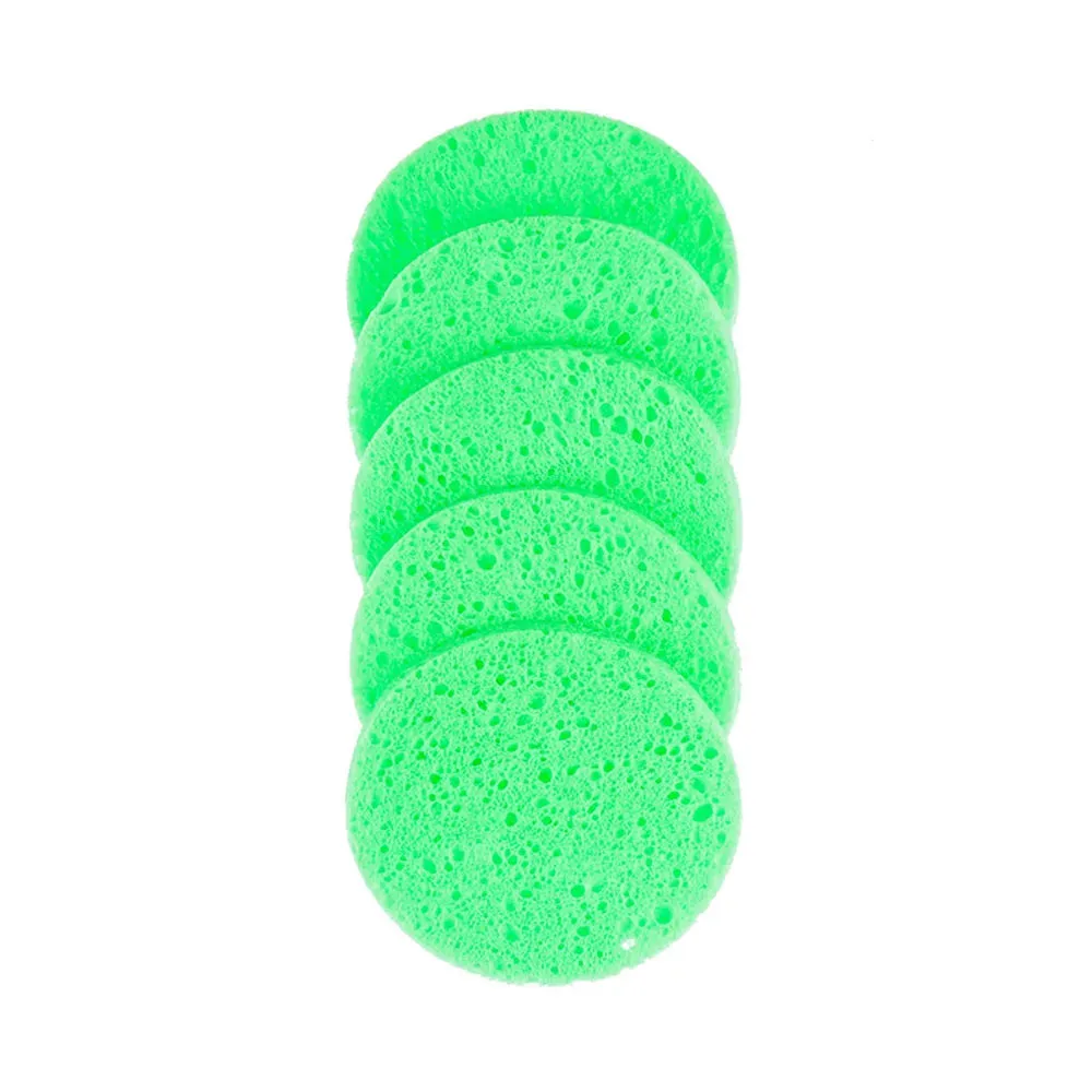 Face Round Makeup Remover Tool: Natural Wood Pulp Sponge, Cellulose Compress Cosmetic Puff, Facial Washing Sponge (5/10pcs, 6/7/8/9cm).