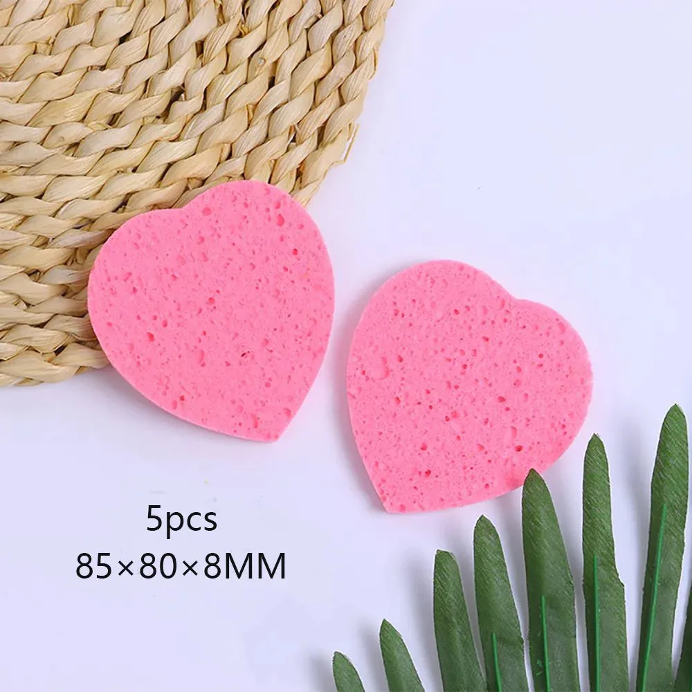 Face Round Makeup Remover Tool: Natural Wood Pulp Sponge, Cellulose Compress Cosmetic Puff, Facial Washing Sponge (5/10pcs, 6/7/8/9cm).