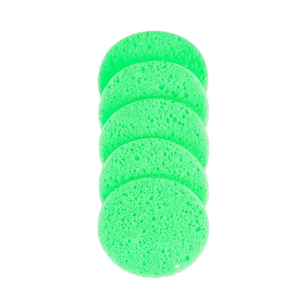 Face Round Makeup Remover Tool: Natural Wood Pulp Sponge, Cellulose Compress Cosmetic Puff, Facial Washing Sponge (5/10pcs, 6/7/8/9cm).