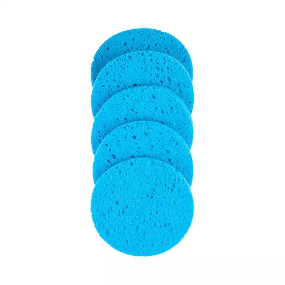 Face Round Makeup Remover Tool: Natural Wood Pulp Sponge, Cellulose Compress Cosmetic Puff, Facial Washing Sponge (5/10pcs, 6/7/8/9cm).