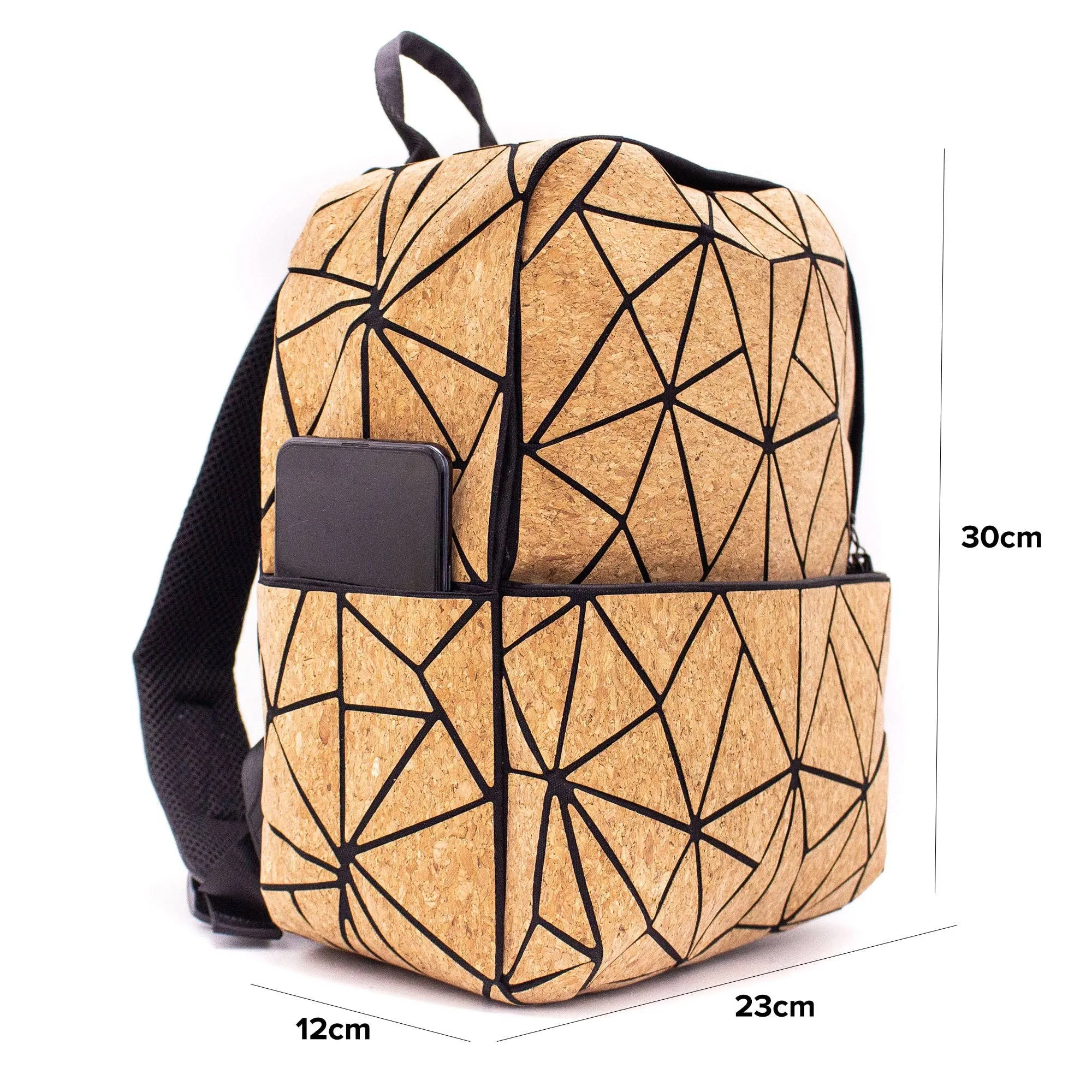 Geometric Cork Backpack (BAG-2064)