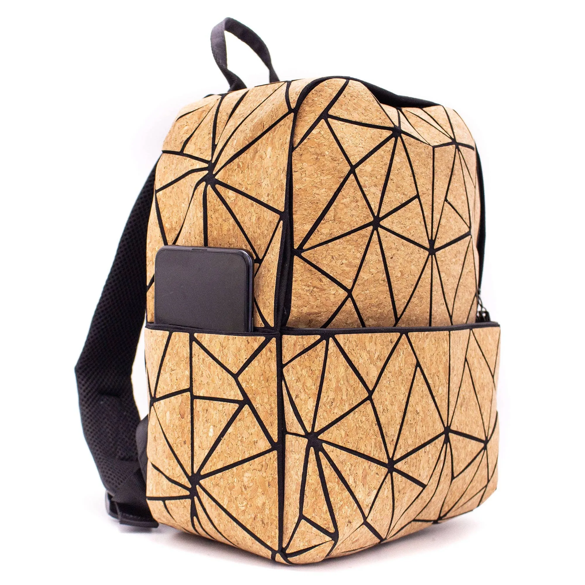 Geometric Cork Backpack (BAG-2064)