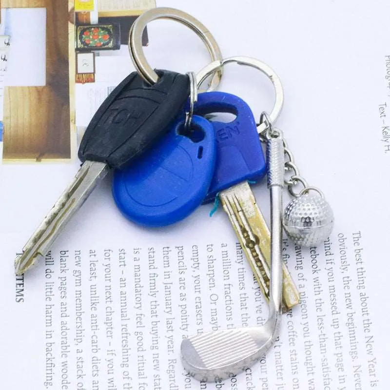 Golf Club Ball Keychain - Stylish Souvenir for Golf Lovers & Fans