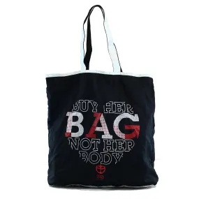 Heart Slogan Zip Tote