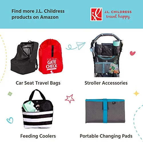 J. L. Childress Gate Check Air Travel Bag for Standard and Double Strollers, Red