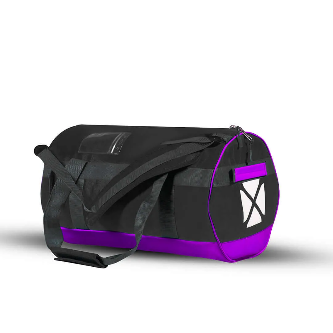 JOURNEY DUFFEL  BLACK / PURPLE