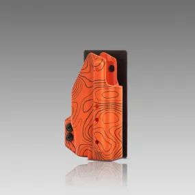 KYDEX HOLSTER WITH VELCRO® HOOK ATTACHMENT PANEL (LIGHT BEARING) TOPO DEMO ORANGE