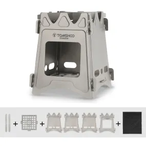 Lightweight Titanium Wood Stove Backpacking Camping Outdoor Portable Firewood Furnace