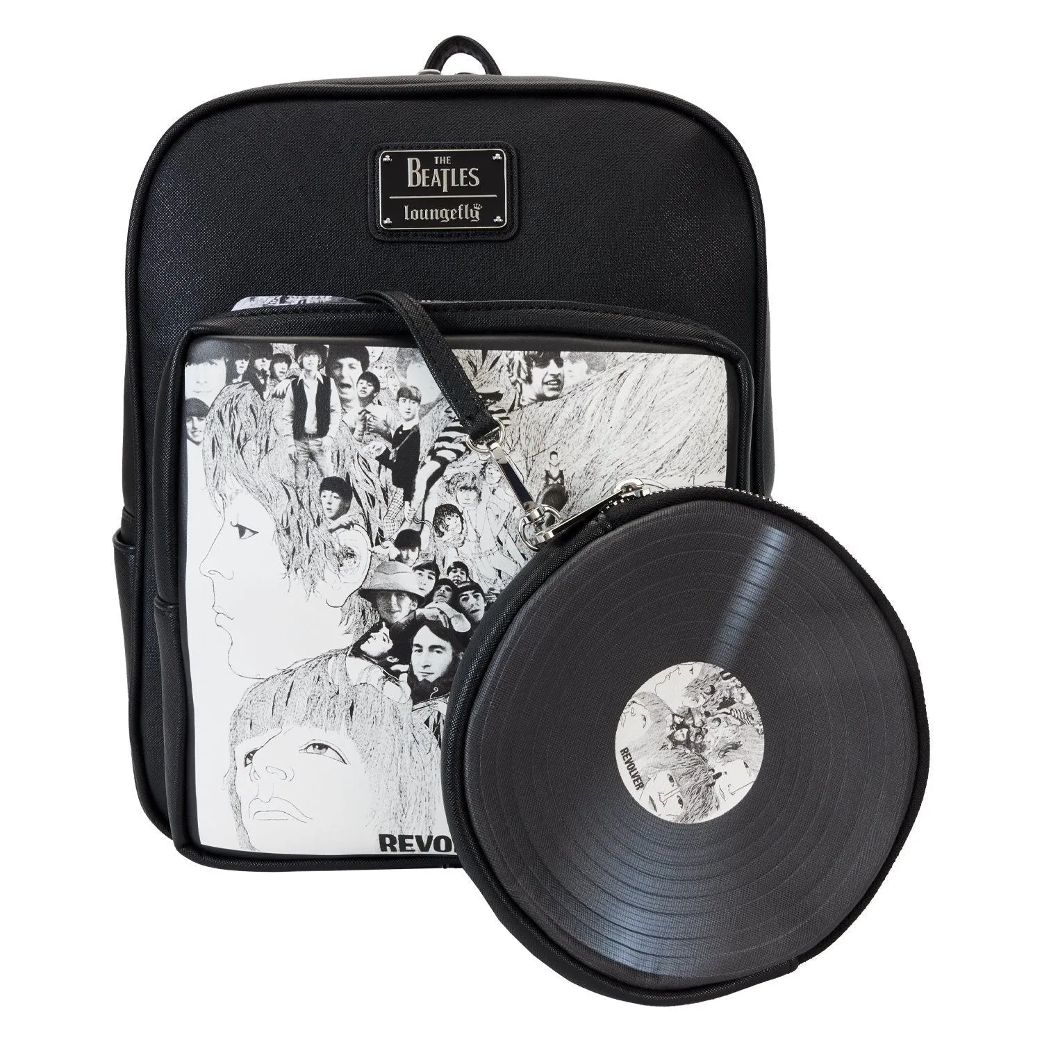 Loungefly x The Beatles Revolver Album Mini Backpack with Record Pouch