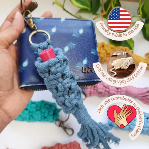Macrame Chapstick/Lip Balm Holder, Accessories for Women WHOLESALE