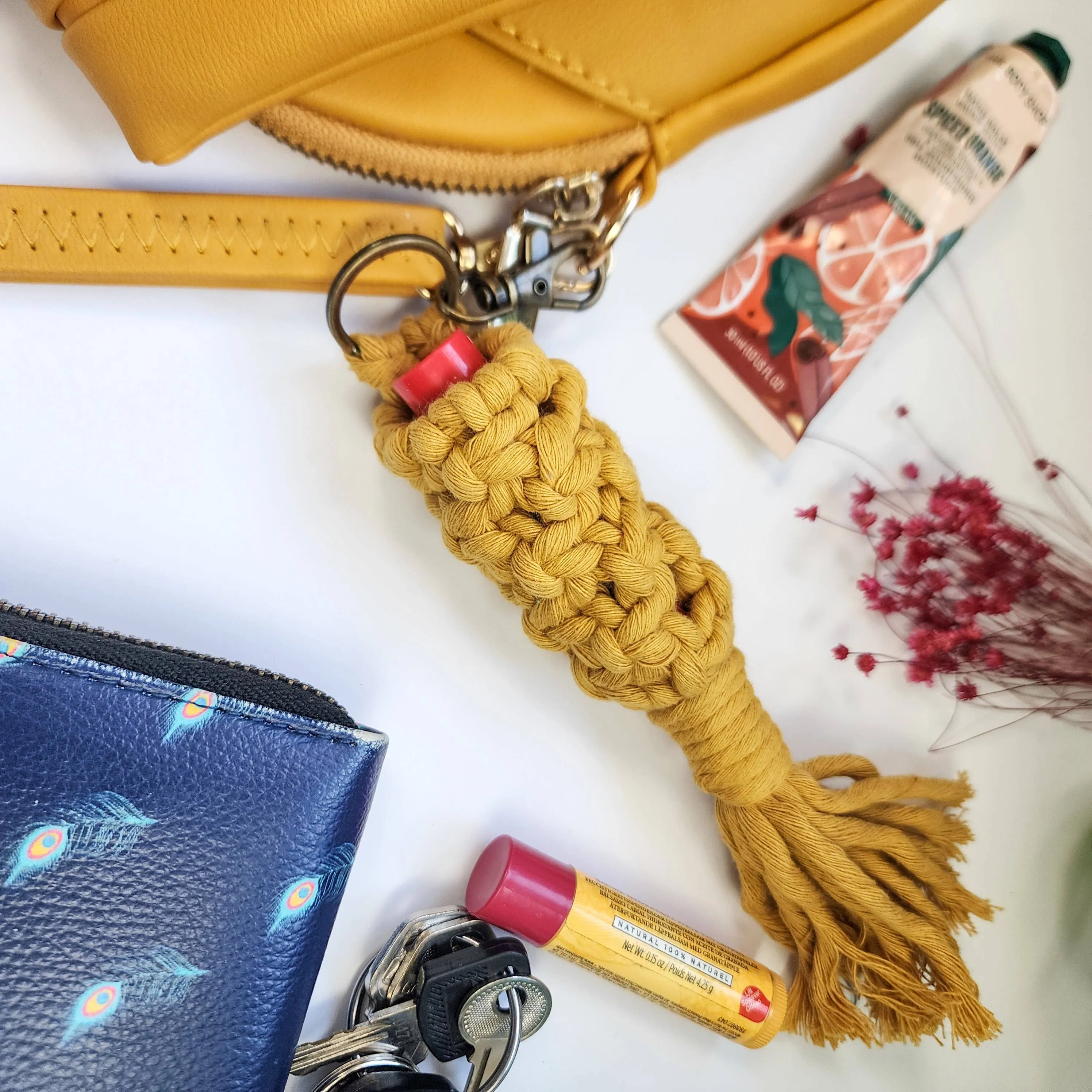 Macrame Chapstick/Lip Balm Holder, Accessories for Women WHOLESALE