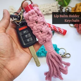 Macrame Chapstick/Lip Balm Holder, Accessories for Women WHOLESALE