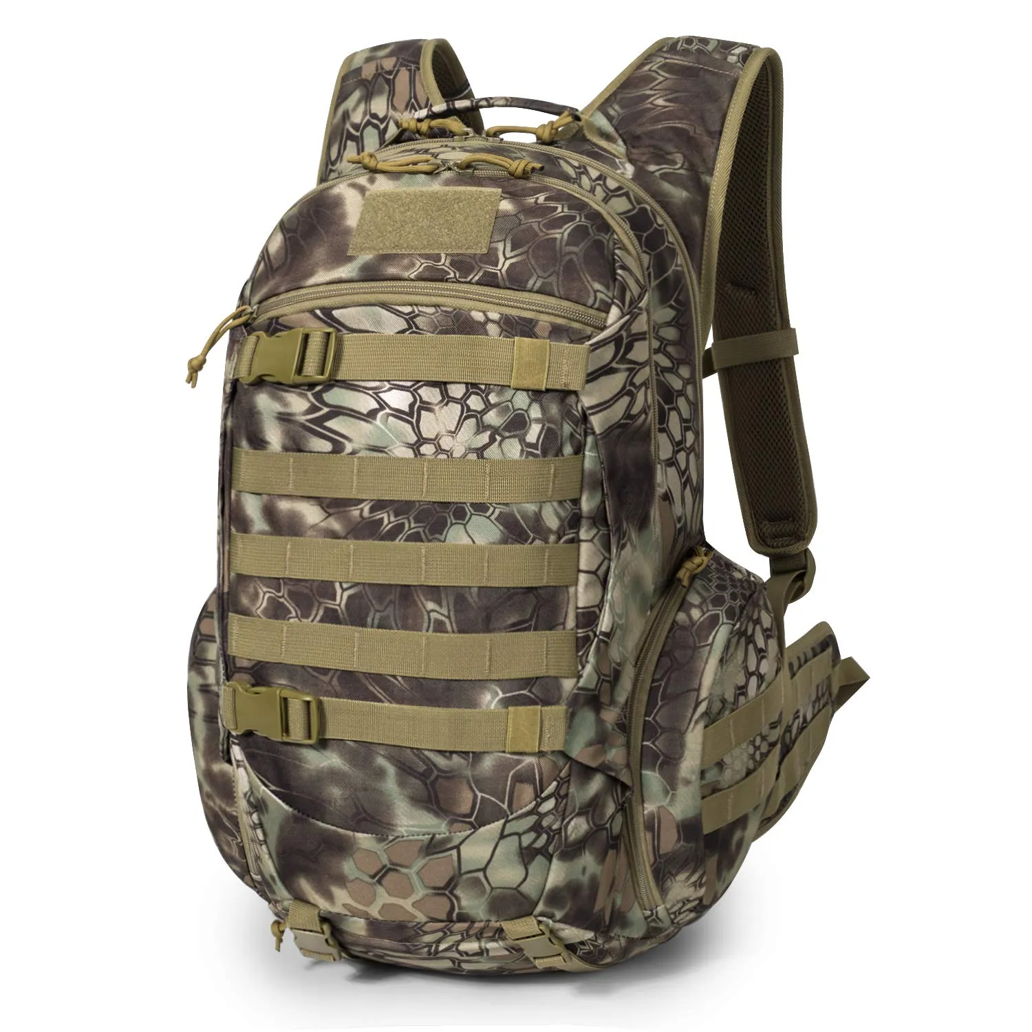 Mardingtop 35L Tactical Backpacks Molle Hiking daypacks for Camping Hiking Military Traveling Motorcycle (Snake Skin Printed-35L)