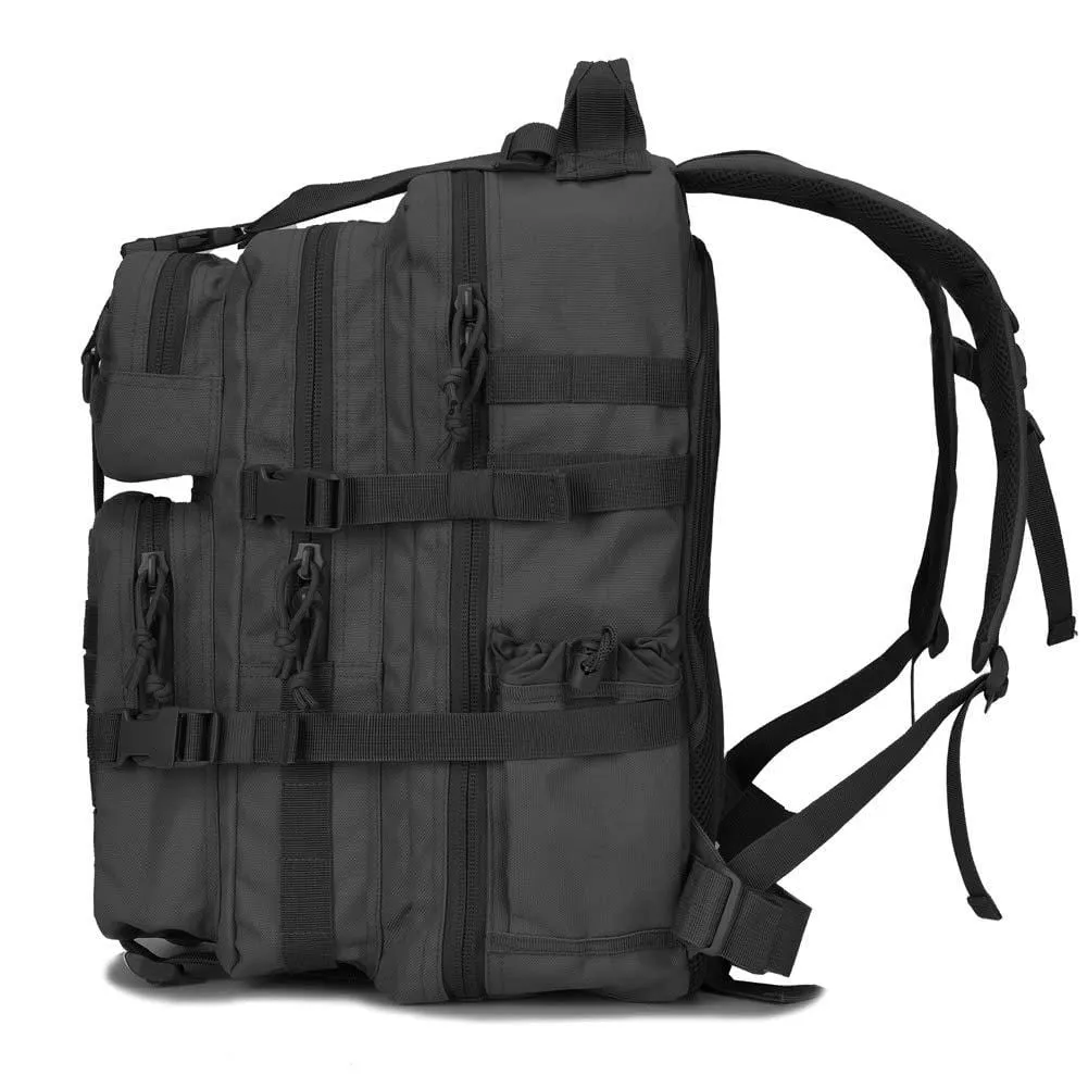Military Tactical Backpack w/Bottle Holder, Small 3 Day Assault Pack Army Molle Bug Bag Rucksack