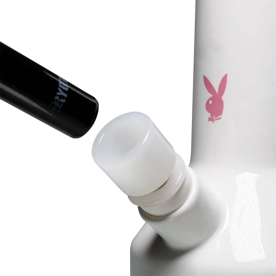PLAYBOY X RYOT WHITE CERAMIC TRAVELER WATER PIPE