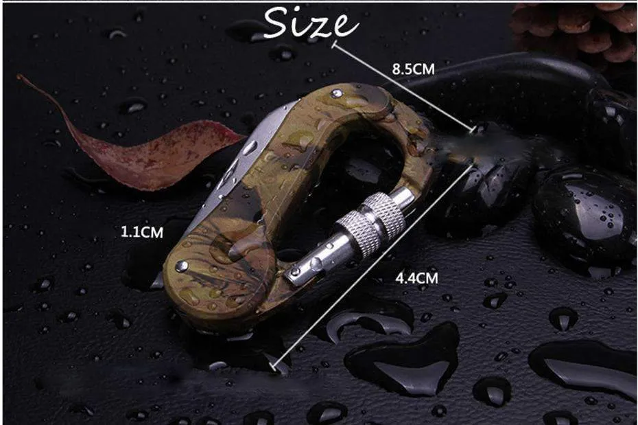 Quick-Draw Carabiner Multi Tools With Micro LED